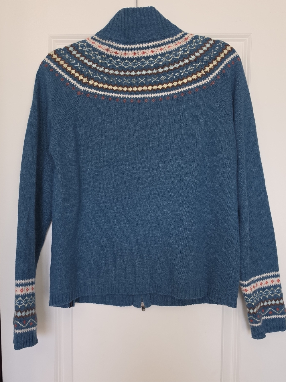 Columbia Fair Isle Full Zip Sweater Women’s Medium Nordic Knit Outdoor Gorpcore - Picture 3 of 13